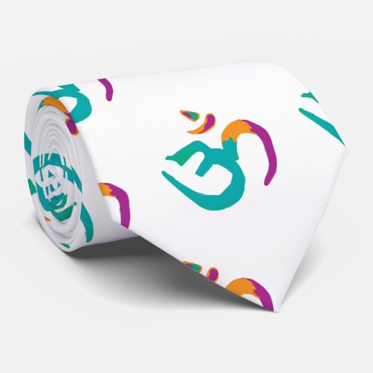 Farbiges OM-Zeichen Krawatte (Gerollt)