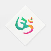 Farbiges OM-Zeichen Serviette (Ecke)