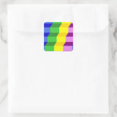 Farbiges optisches Illusionsmuster für die 3D-Trep Quadratischer Aufkleber (Tasche)