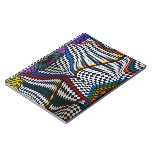 Farbiges optisches IllusionsNotebook Notizblock (Linke Seite)