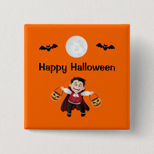 Farbiges Orange Jumping Halloween Kids Party Button