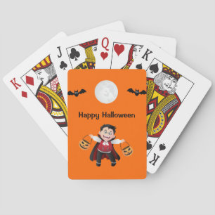 Farbiges Orange Jumping Halloween Kids Party Spielkarten