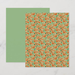 Farbiges Orange- und grünes Paisley-Scrapbook