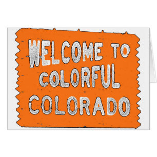 Farbiges orangefarbenes Begrüßungszeichen