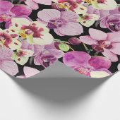 Farbiges Orchid-Blume-Muster Geschenkpapier (Ecke)