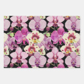 Farbiges Orchid-Blume-Muster Geschenkpapier Set (Vorderseite 2)