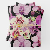 Farbiges Orchid-Blume-Muster Geschenkpapier Set (Beispiel)