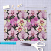Farbiges Orchid-Blume-Muster Seidenpapier (Handwerk)