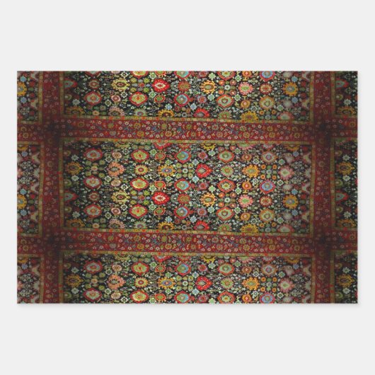 Farbiges orientalisches Rug-Design Geschenkpapier Set (Vorderseite 3)