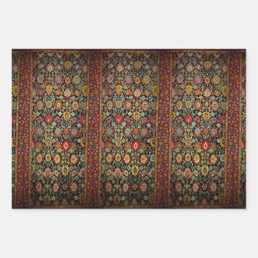 Farbiges orientalisches Rug-Design Geschenkpapier Set (Vorderseite)