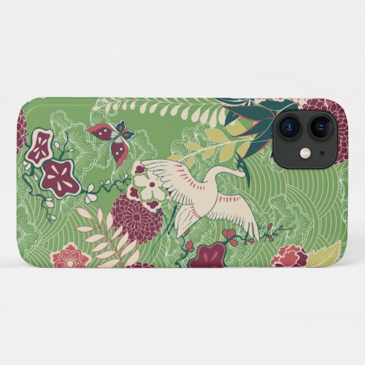 Farbiges orientalisches Seidenmuster Case-Mate iPhone Hülle (Rückseite (Horizontal))