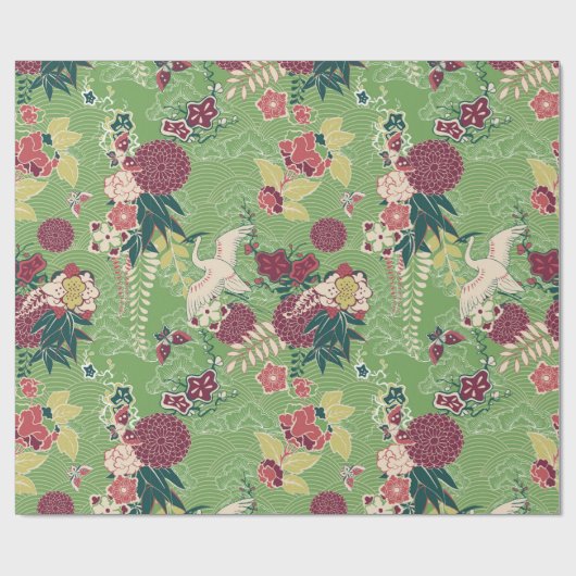 Farbiges orientalisches Seidenmuster Geschenkpapier (Flach)