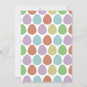 Farbiges Ostereier Muster Einladung (Rückseite)