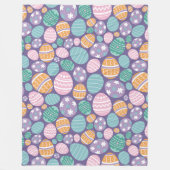 Farbiges Ostereier Muster Fleecedecke (Vorderseite)