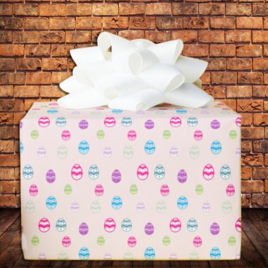 Farbiges Ostereier Muster Geschenkpapier