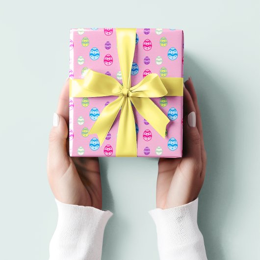 Farbiges Ostereier Muster Geschenkpapier Set