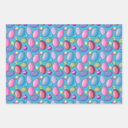Farbiges Ostereier Muster Geschenkpapier Set (Vorderseite 2)
