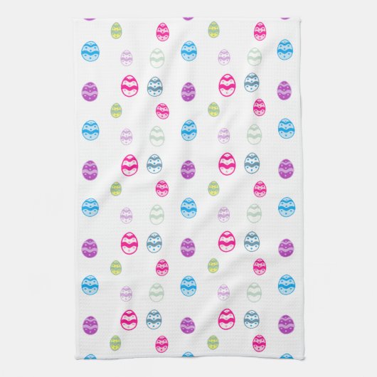 Farbiges Ostereier Muster Geschirrtuch (Vertikal)