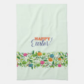 Farbiges Ostereier- und Blume-Muster Geschirrtuch (Vertikal)