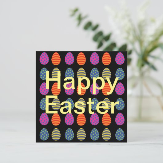 Farbiges Ostereiermuster (Stehend Vorderseite)