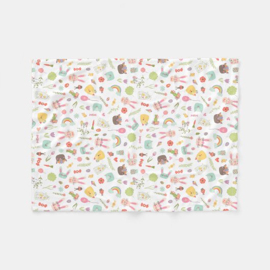 Farbiges Osterklettermuster Fleecedecke (Vorderseite (Horizontal))