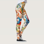 Farbiges Otomi-Vogelmuster Leggings (Rechts)