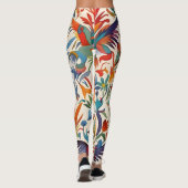 Farbiges Otomi-Vogelmuster Leggings (Rückseite)