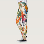 Farbiges Otomi-Vogelmuster Leggings (Links)