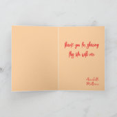 Farbiges Paar in der Silhouette Liebe Beige Karte (Innenseite)