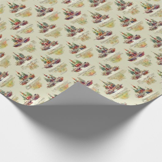 Farbiges Paint Pattern Chrismas & HBD Wrapping Pap Geschenkpapier (Ecke)