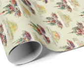 Farbiges Paint Pattern Chrismas & HBD Wrapping Pap Geschenkpapier (Rolleneckpunkt)