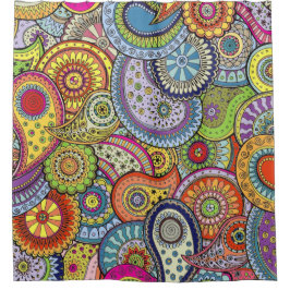 Farbiges Paisley Design Duschvorhang