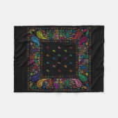 Farbiges Paisley Design Fleecedecke (Vorderseite (Horizontal))