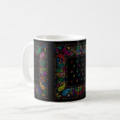 Farbiges Paisley Design Kaffeetasse (Vorderseite Links)