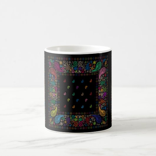 Farbiges Paisley Design Kaffeetasse (Mittel)