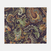 Farbiges Paisley Muster. Ethnische Vintage Tapete Fleecedecke (Vorderseite (Horizontal))
