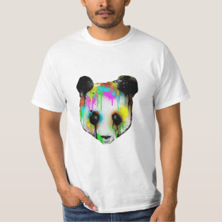 Farbiges Panda-Gesicht T-Shirt
