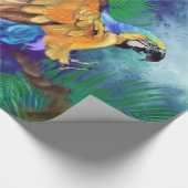 Farbiges Papageienpapier Geschenkpapier (Ecke)