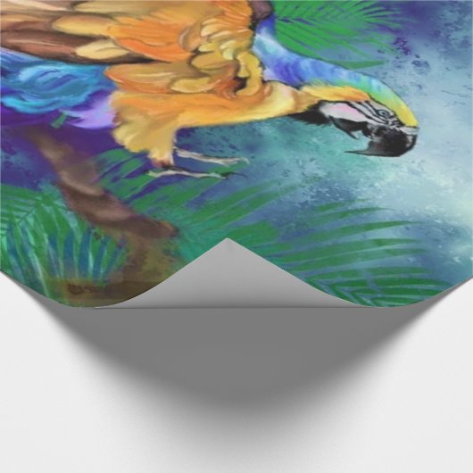 Farbiges Papageienpapier Geschenkpapier (Ecke)