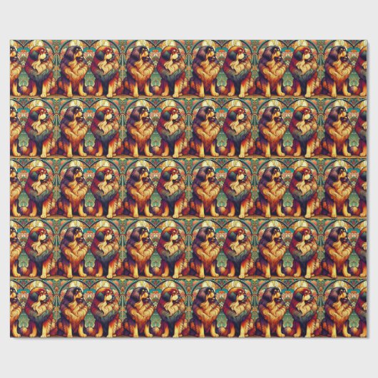 Farbiges Papier der tibetischen Mastiffs Geschenkpapier (Flach)
