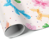 Farbiges Papier für Ballontiere Geschenkpapier (Rolleneckpunkt)