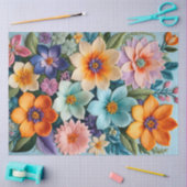 Farbiges Papier für Blumenmuster (Basteln)