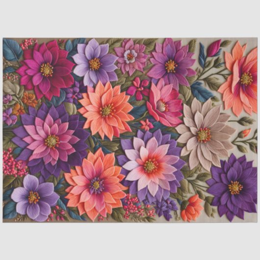 Farbiges Papier für Blumenmuster (Vorderseite)