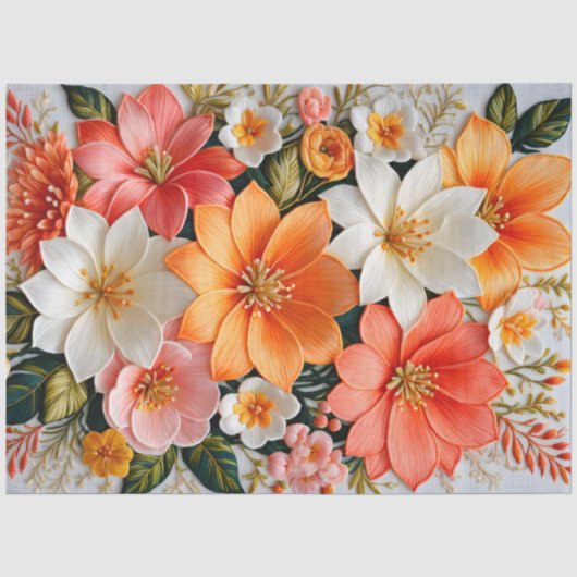 Farbiges Papier für Blumenmuster (Vorderseite)