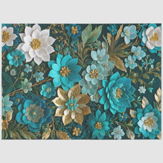 Farbiges Papier für Blumenmuster (Vorderseite)
