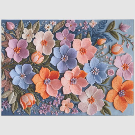 Farbiges Papier für Blumenmuster (Vorderseite)