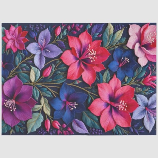 Farbiges Papier für Blumenmuster (Vorderseite)