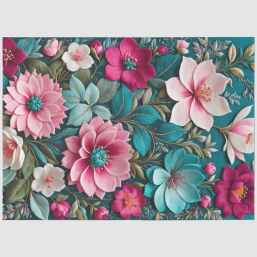 Farbiges Papier für Blumenmuster (Vorderseite)