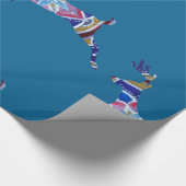 Farbiges Papier für das Blumengewirr von Hirschen, Geschenkpapier (Ecke)