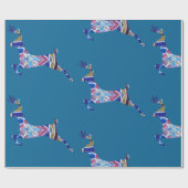 Farbiges Papier für das Blumengewirr von Hirschen, Geschenkpapier (Flach)